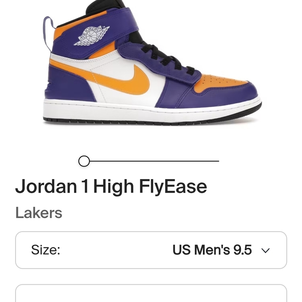 Nike Air Jordan 1 High FlyEase Lakers - Picture 6 of 6